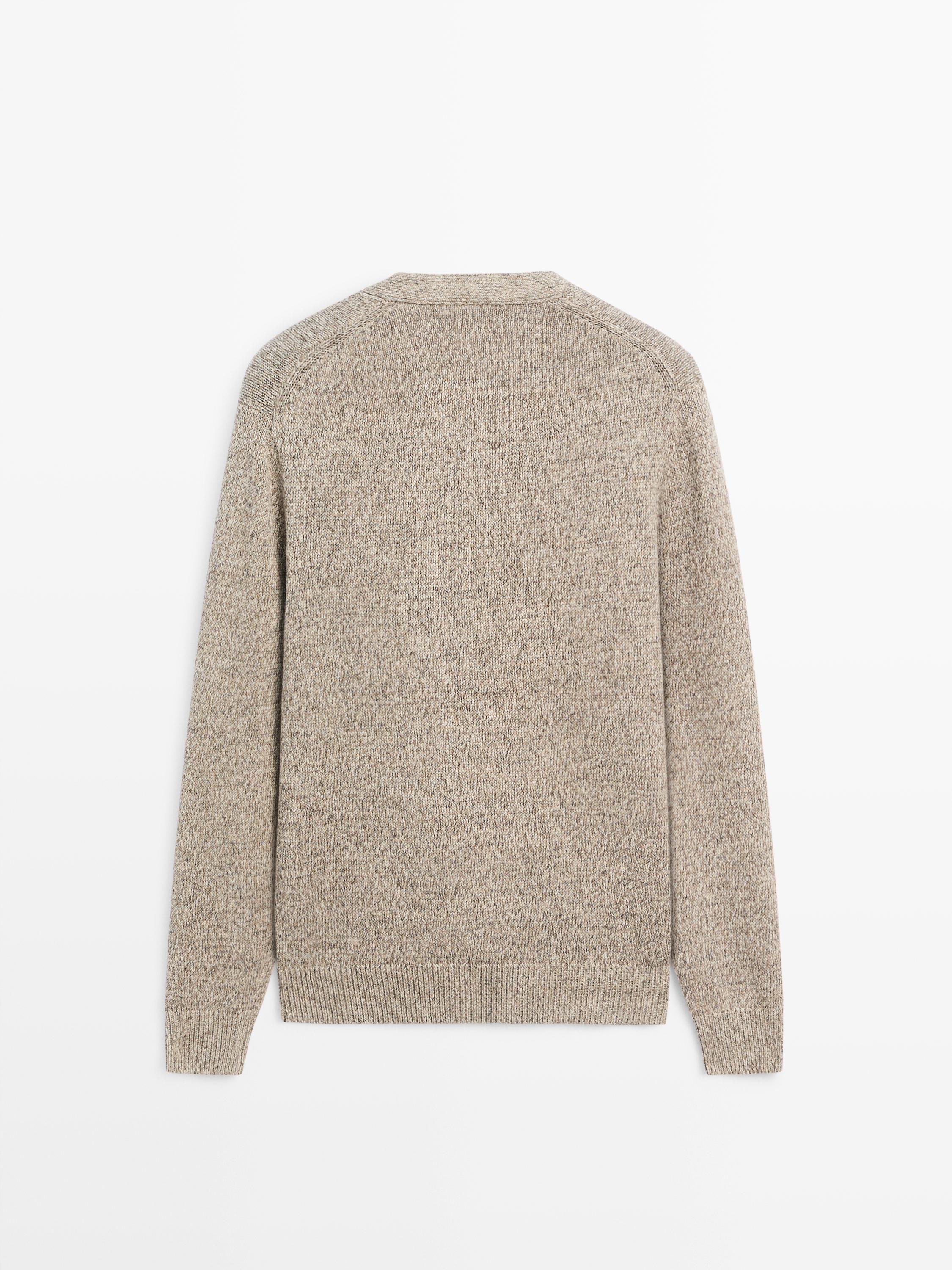 Cotton knit cardigan with buttons